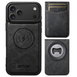 Custodia per telefono Suteni G5S5 2 in 1 con apribottiglie magnetico rimovibile, porta carte e retro in pelle bovina., For iPhone 15 Pro Max, For iPhone 15 Pro, For iPhone 15 Plus, For iPhone 15, For iPhone 14 Plus, For iPhone 14, For iPhone 14 Pro    ...