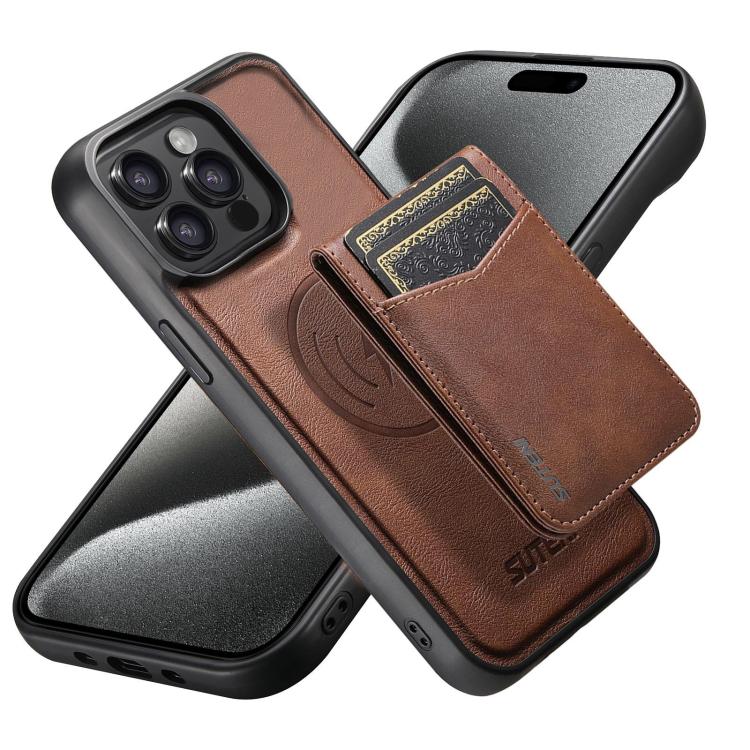 Custodia per telefono Suteni G5S5 2 in 1 con apribottiglie magnetico rimovibile, porta carte e retro in pelle bovina., For iPhone 15 Pro Max, For iPhone 15 Pro, For iPhone 15 Plus, For iPhone 15, For iPhone 14 Plus, For iPhone 14, For iPhone 14 Pro    ...