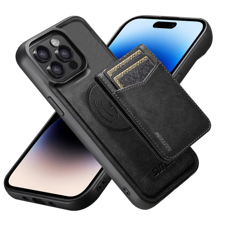 Custodia per telefono Suteni G5S5 2 in 1 con apribottiglie magnetico rimovibile, porta carte e retro in pelle bovina., For iPhone 15 Pro Max, For iPhone 15 Pro, For iPhone 15 Plus, For iPhone 15, For iPhone 14 Plus, For iPhone 14, For iPhone 14 Pro    ...