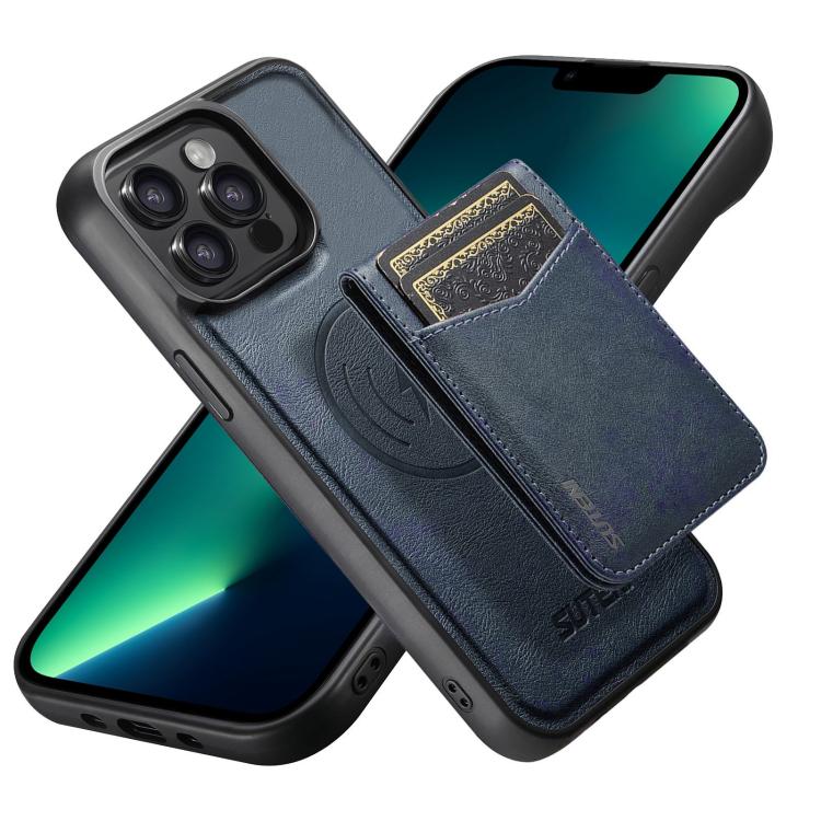 Custodia per telefono Suteni G5S5 2 in 1 con apribottiglie magnetico rimovibile, porta carte e retro in pelle bovina., For iPhone 13 Pro Max, For iPhone 13 Pro, For iPhone 13, For iPhone 12 Pro Max, For iPhone 12 / 12 Pro