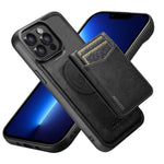Custodia per telefono Suteni G5S5 2 in 1 con apribottiglie magnetico rimovibile, porta carte e retro in pelle bovina., For iPhone 13 Pro Max, For iPhone 13 Pro, For iPhone 13, For iPhone 12 Pro Max, For iPhone 12 / 12 Pro