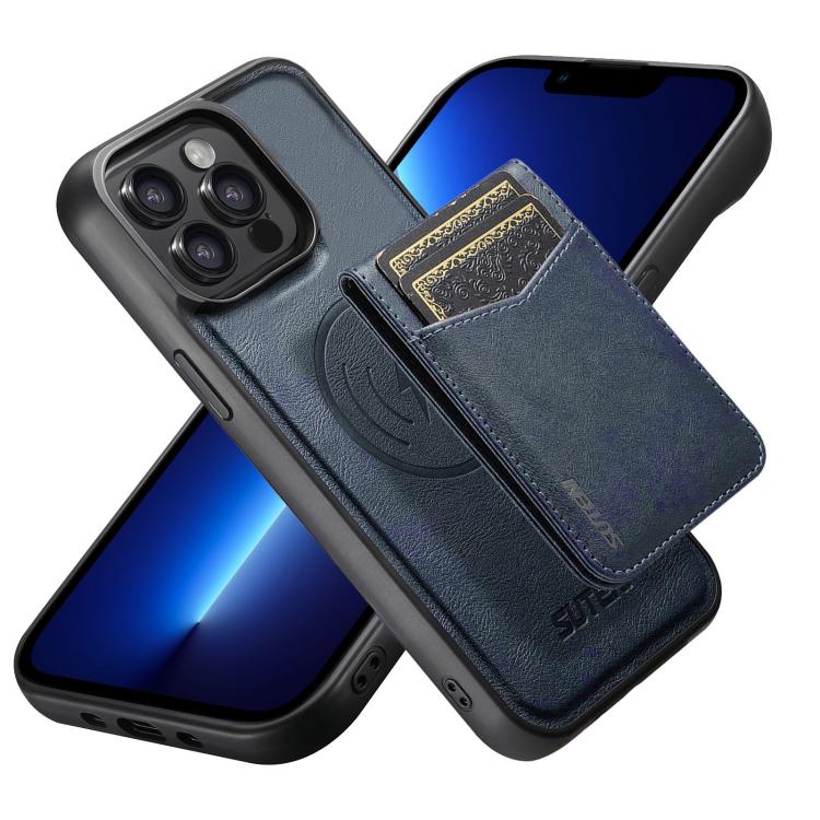Custodia per telefono Suteni G5S5 2 in 1 con apribottiglie magnetico rimovibile, porta carte e retro in pelle bovina., For iPhone 13 Pro Max, For iPhone 13 Pro, For iPhone 13, For iPhone 12 Pro Max, For iPhone 12 / 12 Pro