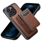 Custodia per telefono Suteni G5S5 2 in 1 con apribottiglie magnetico rimovibile, porta carte e retro in pelle bovina., For iPhone 13 Pro Max, For iPhone 13 Pro, For iPhone 13, For iPhone 12 Pro Max, For iPhone 12 / 12 Pro