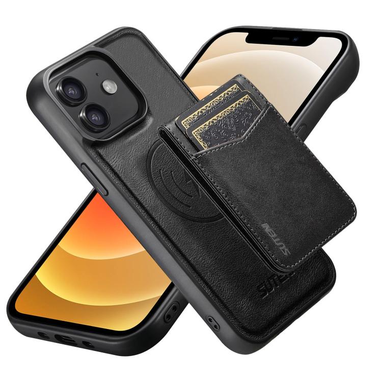 Custodia per telefono Suteni G5S5 2 in 1 con apribottiglie magnetico rimovibile, porta carte e retro in pelle bovina., For iPhone 13 Pro Max, For iPhone 13 Pro, For iPhone 13, For iPhone 12 Pro Max, For iPhone 12 / 12 Pro