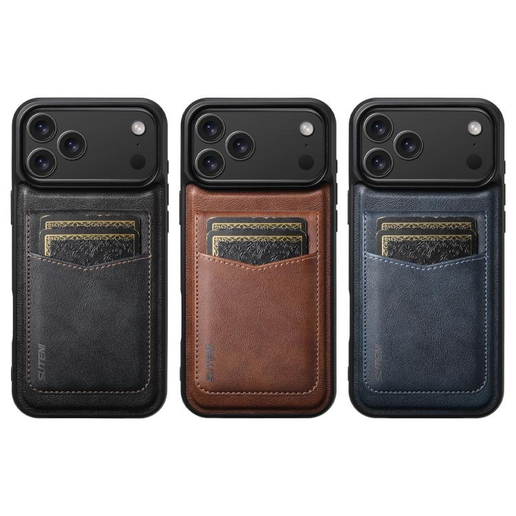 Custodia per telefono Suteni G5S5 2 in 1 con apribottiglie magnetico rimovibile, porta carte e retro in pelle bovina., For iPhone 13 Pro Max, For iPhone 13 Pro, For iPhone 13, For iPhone 12 Pro Max, For iPhone 12 / 12 Pro
