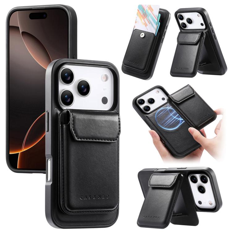 Custodia per telefono CaseNeo Retro Multi-Card Bag con retro magnetico, For iPhone 17e / 16e, For iPhone 17 Pro Max, For iPhone 17 Pro, For iPhone 17, For iPhone Air, FOr iPhone 16 Pro Max