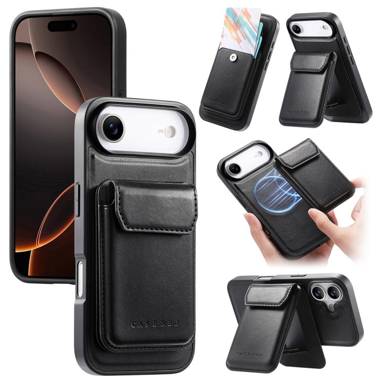 Custodia per telefono CaseNeo Retro Multi-Card Bag con retro magnetico, For iPhone 17e / 16e, For iPhone 17 Pro Max, For iPhone 17 Pro, For iPhone 17, For iPhone Air, FOr iPhone 16 Pro Max