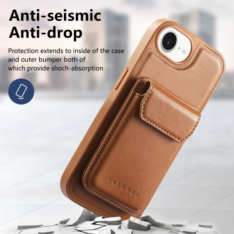 Custodia per telefono CaseNeo Retro Multi-Card Bag con retro magnetico, For iPhone 17e / 16e, For iPhone 17 Pro Max, For iPhone 17 Pro, For iPhone 17, For iPhone Air, FOr iPhone 16 Pro Max
