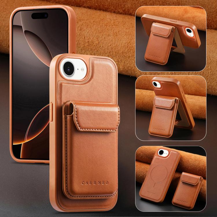 Custodia per telefono CaseNeo Retro Multi-Card Bag con retro magnetico, For iPhone 17e / 16e, For iPhone 17 Pro Max, For iPhone 17 Pro, For iPhone 17, For iPhone Air, FOr iPhone 16 Pro Max
