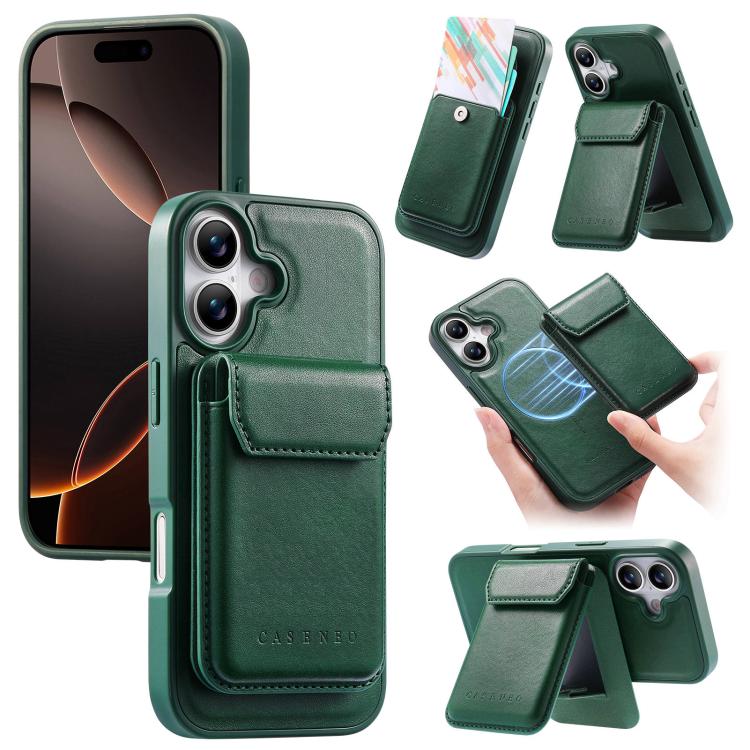 Custodia per telefono CaseNeo Retro Multi-Card Bag con retro magnetico, For iPhone 16 Pro, For iPhone 16 Plus, For iPhone 16, For iPhone 15 Pro Max, For iPhone 15 Pro, For iPhone 15 Plus