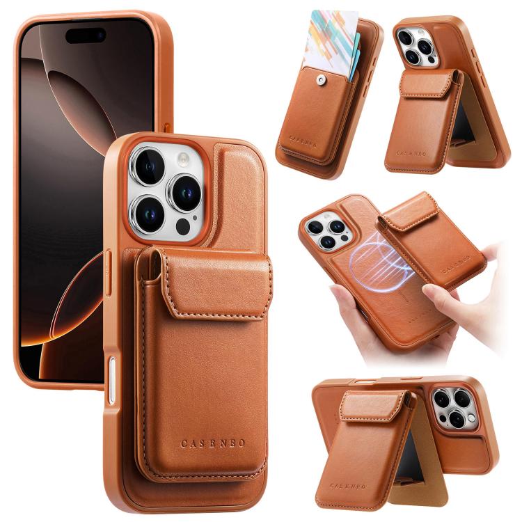 Custodia per telefono CaseNeo Retro Multi-Card Bag con retro magnetico, For iPhone 16 Pro, For iPhone 16 Plus, For iPhone 16, For iPhone 15 Pro Max, For iPhone 15 Pro, For iPhone 15 Plus