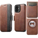 Custodia per telefono Suteni Q07S5 3 in 1 con apribottiglie staccabile, porta carte magnetico e inserti in ecopelle., For iPhone 17 Pro Max, For iPhone 17 Pro, For iPhone 17, For iPhone Air, For iPhone 16 Pro Max, For iPhone 16 Pro, For iPhone 16 Plus ...