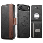 Custodia per telefono Suteni Q07S5 3 in 1 con apribottiglie staccabile, porta carte magnetico e inserti in ecopelle., For iPhone 17 Pro Max, For iPhone 17 Pro, For iPhone 17, For iPhone Air, For iPhone 16 Pro Max, For iPhone 16 Pro, For iPhone 16 Plus ...