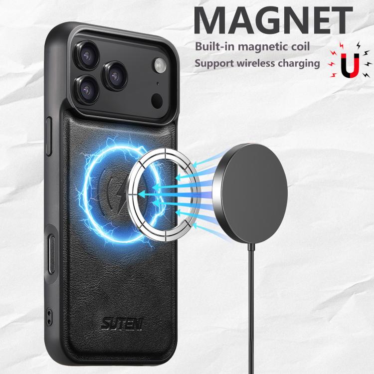 Custodia per telefono Suteni Q06S5 3 in 1 con apribottiglie staccabile, porta carte e chiusura magnetica in ecopelle., For iPhone 15 Pro Max, For iPhone 15 Pro, For iPhone 15 Plus, For iPhone 15, For iPhone 14 Plus, For iPhone 14, For iPhone 14 Pro    ...