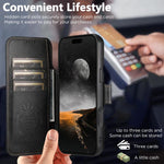 Suteni Q05S5 Custodia per telefono 3 in 1 con apribottiglie staccabile, porta carte magnetico in pelle bovina vegana, For iPhone 17 Pro Max, For iPhone 17 Pro, For iPhone 17, For iPhone Air, For iPhone 16 Pro Max, For iPhone 16 Pro, For iPhone 16 Plus ...