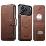 Suteni Q05S5 Custodia per telefono 3 in 1 con apribottiglie staccabile, porta carte magnetico in pelle bovina vegana, For iPhone 17 Pro Max, For iPhone 17 Pro, For iPhone 17, For iPhone Air, For iPhone 16 Pro Max, For iPhone 16 Pro, For iPhone 16 Plus ...