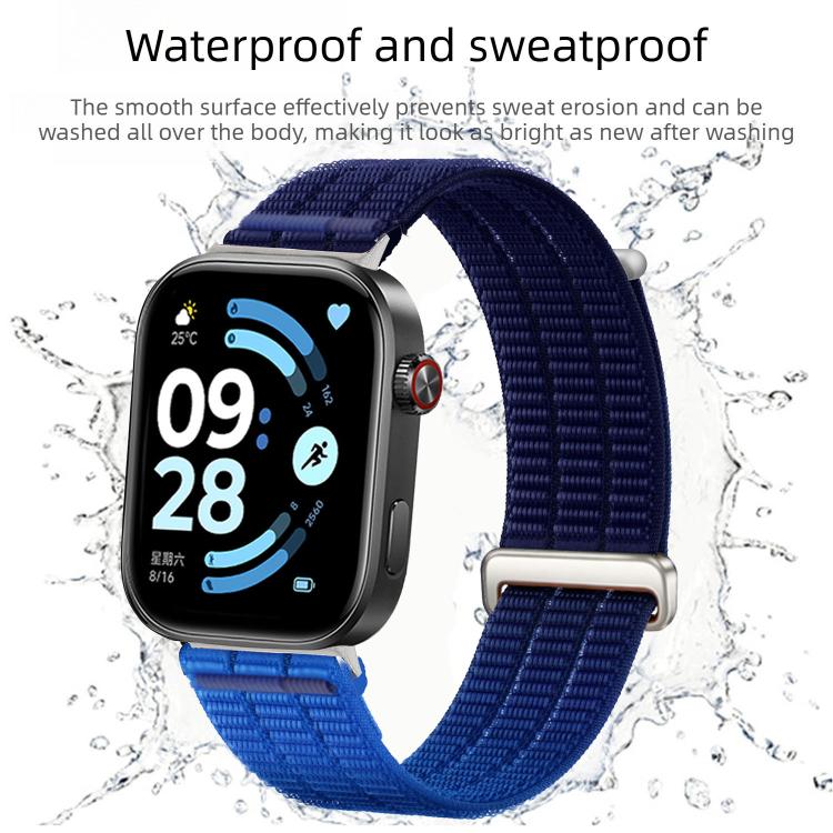 Cinturino per orologio con maglie doppie, in nylon traspirante, morbido come una nuvola, con chiusura in metallo., For Xiaomi Band  10 Pro / Redmi Watch 6 / 5