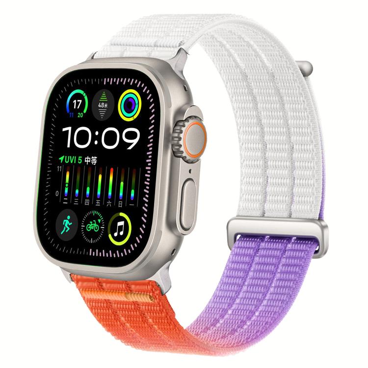 Cinturino per orologio con maglie doppie, in nylon traspirante, morbido come una nuvola, con chiusura in metallo., For Apple Watch 46mm / 49mm / 45mm / 44mm, For Apple Watch 42mm / 41mm / 40mm / 38mm