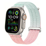 Cinturino per orologio con maglie doppie, in nylon traspirante, morbido come una nuvola, con chiusura in metallo., For Apple Watch 46mm / 49mm / 45mm / 44mm, For Apple Watch 42mm / 41mm / 40mm / 38mm