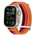 Cinturino per orologio con maglie doppie, in nylon traspirante, morbido come una nuvola, con chiusura in metallo., For Apple Watch 46mm / 49mm / 45mm / 44mm, For Apple Watch 42mm / 41mm / 40mm / 38mm