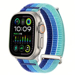Cinturino per orologio con maglie doppie, in nylon traspirante, morbido come una nuvola, con chiusura in metallo., For Apple Watch 46mm / 49mm / 45mm / 44mm, For Apple Watch 42mm / 41mm / 40mm / 38mm
