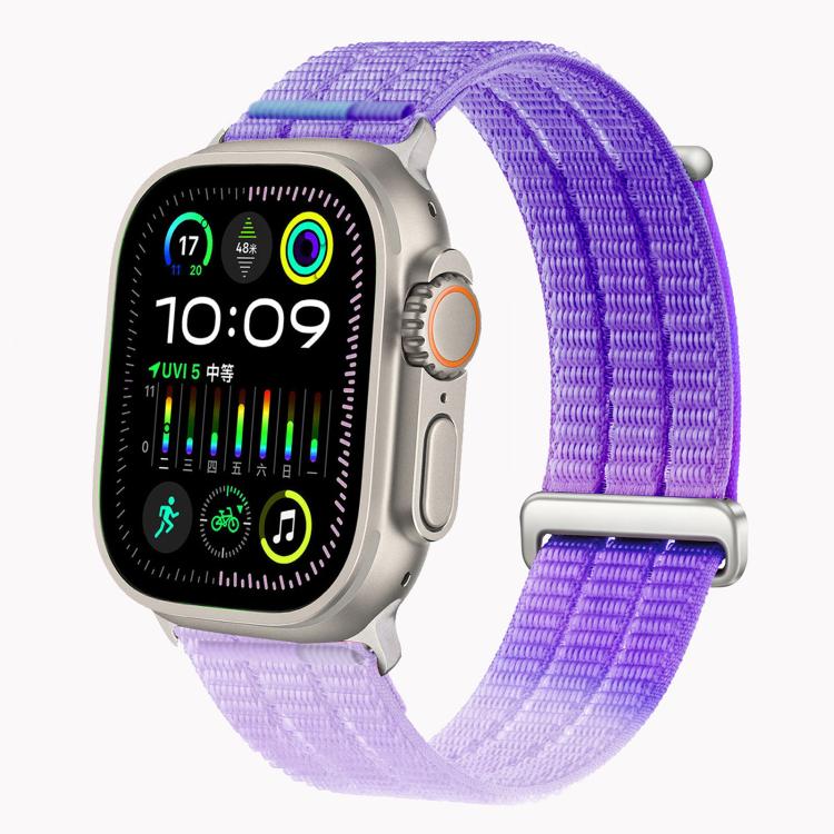 Cinturino per orologio con maglie doppie, in nylon traspirante, morbido come una nuvola, con chiusura in metallo., For Apple Watch 46mm / 49mm / 45mm / 44mm, For Apple Watch 42mm / 41mm / 40mm / 38mm