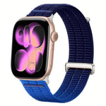 Cinturino per orologio con maglie doppie, in nylon traspirante, morbido come una nuvola, con chiusura in metallo., For Apple Watch 46mm / 49mm / 45mm / 44mm, For Apple Watch 42mm / 41mm / 40mm / 38mm
