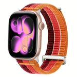 Cinturino per orologio con maglie doppie, in nylon traspirante, morbido come una nuvola, con chiusura in metallo., For Apple Watch 46mm / 49mm / 45mm / 44mm, For Apple Watch 42mm / 41mm / 40mm / 38mm