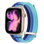 Cinturino per orologio con maglie doppie, in nylon traspirante, morbido come una nuvola, con chiusura in metallo., For Apple Watch 46mm / 49mm / 45mm / 44mm, For Apple Watch 42mm / 41mm / 40mm / 38mm