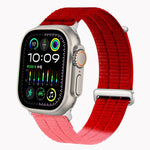 Cinturino per orologio con maglie doppie, in nylon traspirante, morbido come una nuvola, con chiusura in metallo., For Apple Watch 46mm / 49mm / 45mm / 44mm, For Apple Watch 42mm / 41mm / 40mm / 38mm