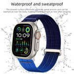 Cinturino per orologio con maglie doppie, in nylon traspirante, morbido come una nuvola, con chiusura in metallo., For Apple Watch 46mm / 49mm / 45mm / 44mm, For Apple Watch 42mm / 41mm / 40mm / 38mm