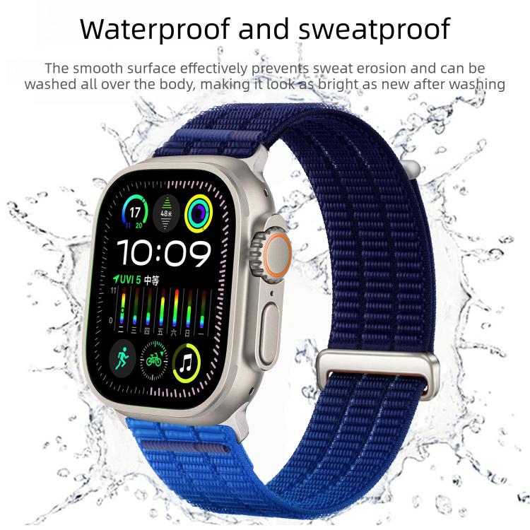 Cinturino per orologio con maglie doppie, in nylon traspirante, morbido come una nuvola, con chiusura in metallo., For Apple Watch 46mm / 49mm / 45mm / 44mm, For Apple Watch 42mm / 41mm / 40mm / 38mm