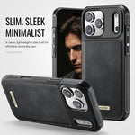 Custodia posteriore magnetica in ecopelle CaseMe serie C69 per telefono., For iPhone 17 Pro Max, For iPhone 17 Pro, For iPhone 17, For iPhone Air
