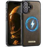 Custodia posteriore magnetica in ecopelle CaseMe serie C69 per telefono., For iPhone 17 Pro Max, For iPhone 17 Pro, For iPhone 17, For iPhone Air