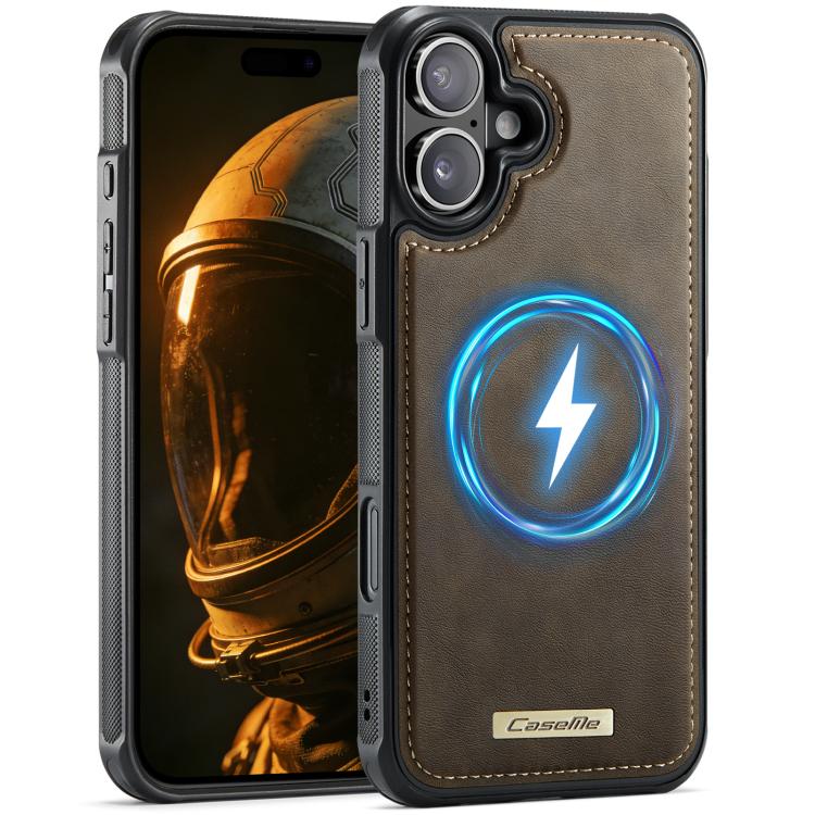 Custodia posteriore magnetica in ecopelle CaseMe serie C69 per telefono., For iPhone 16 Pro Max, For iPhone 16 Pro, For iPhone 16 Plus, For iPhone 16