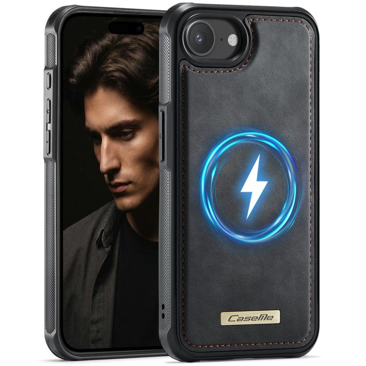 Custodia posteriore magnetica in ecopelle CaseMe serie C69 per telefono., For iPhone 11 Pro, For iPhone 17e /16e, For iPhone 15 Plus / 14 Plus, For iPhone 12 / 12 Pro