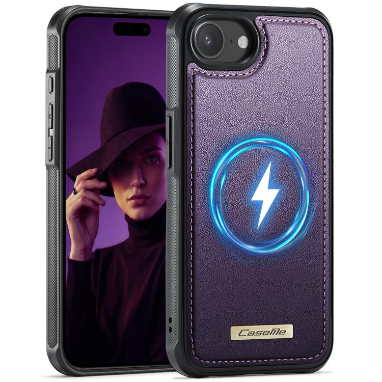 Custodia posteriore magnetica in ecopelle CaseMe serie C69 per telefono., For iPhone 11 Pro, For iPhone 17e /16e, For iPhone 15 Plus / 14 Plus, For iPhone 12 / 12 Pro