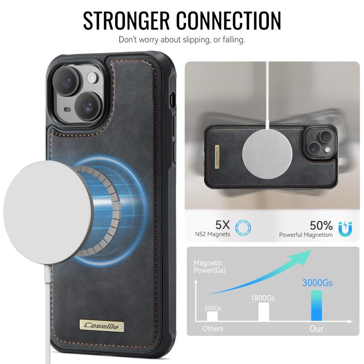 Custodia posteriore magnetica in ecopelle CaseMe serie C69 per telefono., For iPhone 13, For iPhone 12 Pro Max, For iPhone 11 Pro Max, For iPhone 11