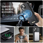 Custodia posteriore magnetica in ecopelle CaseMe serie C69 per telefono., For iPhone 13, For iPhone 12 Pro Max, For iPhone 11 Pro Max, For iPhone 11
