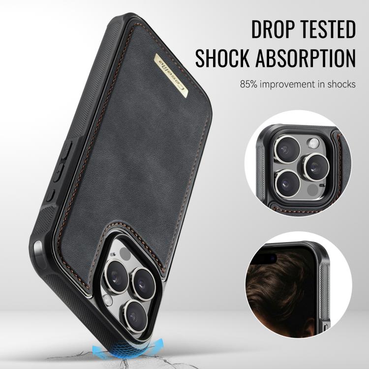 Custodia posteriore magnetica in ecopelle CaseMe serie C69 per telefono., For iPhone 15 Pro Max, For iPhone 15 Pro, For iPhone 15, For iPhone 14