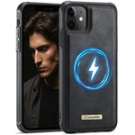 Custodia posteriore magnetica in ecopelle CaseMe serie C69 per telefono., For iPhone 13, For iPhone 12 Pro Max, For iPhone 11 Pro Max, For iPhone 11