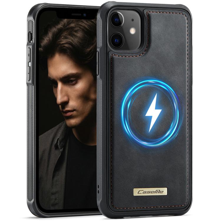 Custodia posteriore magnetica in ecopelle CaseMe serie C69 per telefono., For iPhone 13, For iPhone 12 Pro Max, For iPhone 11 Pro Max, For iPhone 11