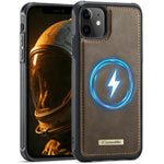 Custodia posteriore magnetica in ecopelle CaseMe serie C69 per telefono., For iPhone 13, For iPhone 12 Pro Max, For iPhone 11 Pro Max, For iPhone 11