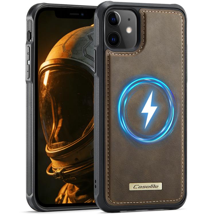 Custodia posteriore magnetica in ecopelle CaseMe serie C69 per telefono., For iPhone 13, For iPhone 12 Pro Max, For iPhone 11 Pro Max, For iPhone 11
