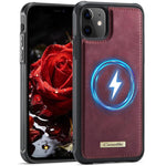 Custodia posteriore magnetica in ecopelle CaseMe serie C69 per telefono., For iPhone 13, For iPhone 12 Pro Max, For iPhone 11 Pro Max, For iPhone 11