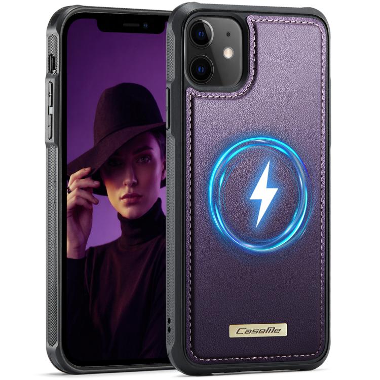 Custodia posteriore magnetica in ecopelle CaseMe serie C69 per telefono., For iPhone 13, For iPhone 12 Pro Max, For iPhone 11 Pro Max, For iPhone 11