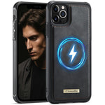 Custodia posteriore magnetica in ecopelle CaseMe serie C69 per telefono., For iPhone 11 Pro, For iPhone 17e /16e, For iPhone 15 Plus / 14 Plus, For iPhone 12 / 12 Pro