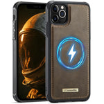 Custodia posteriore magnetica in ecopelle CaseMe serie C69 per telefono., For iPhone 13, For iPhone 12 Pro Max, For iPhone 11 Pro Max, For iPhone 11