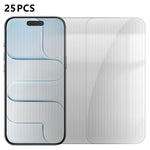 25 pezzi Pellicola protettiva in vetro temperato HD anti-impronta semi-schermo ad alto contenuto di alluminio, For iPhone 18 Pro, For iPhone 18 Pro Max, For iPhone 17 Pro Max, For iPhone 17 Pro, For iPhone 17, For iPhone Air, For iPhone 16 Pro Max     ...