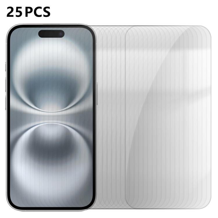 25 pezzi Pellicola protettiva in vetro temperato HD anti-impronta semi-schermo ad alto contenuto di alluminio, For iPhone 18 Pro, For iPhone 18 Pro Max, For iPhone 17 Pro Max, For iPhone 17 Pro, For iPhone 17, For iPhone Air, For iPhone 16 Pro Max     ...